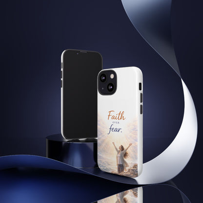 Faith Over Fear Phone Case — Inspirational Christian iPhone Cover