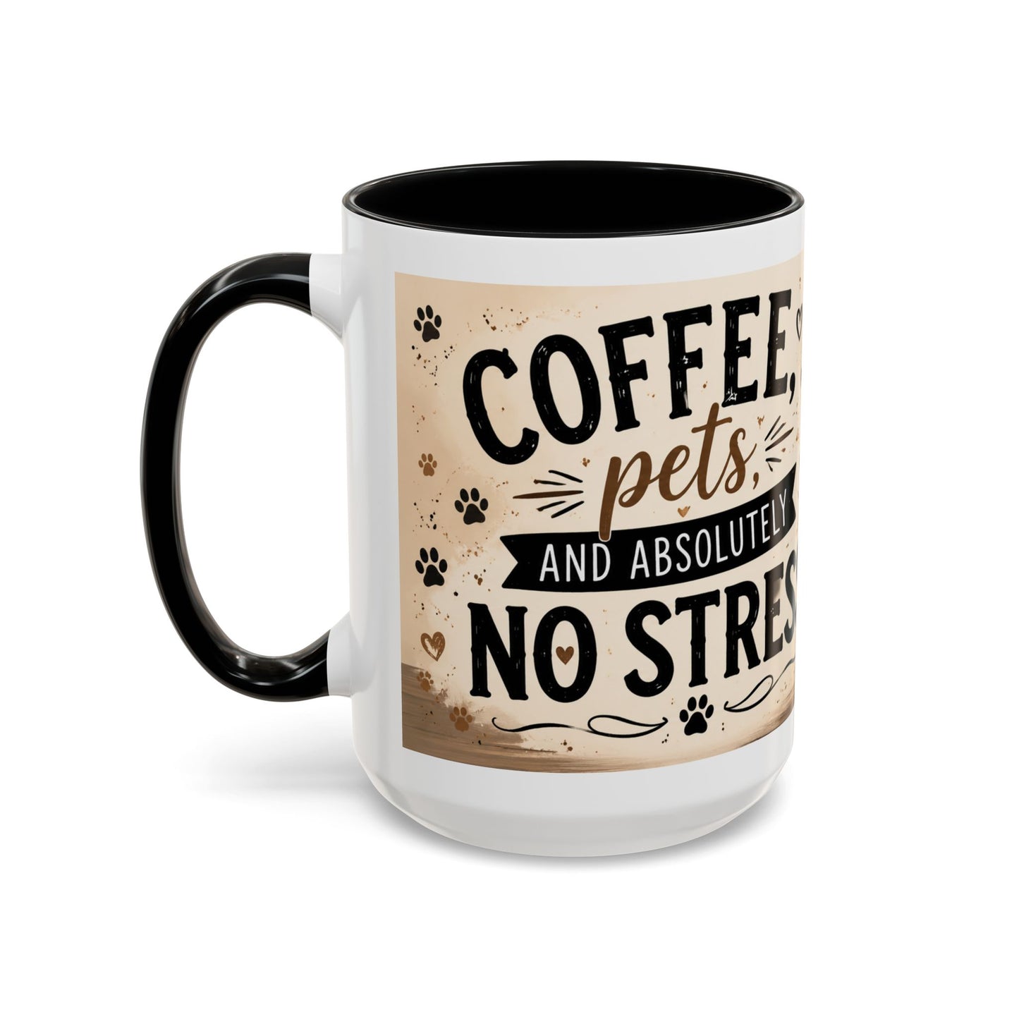 Dog and Cat Coffee Mug – "Best Friends, Best Life" Accent Tea Cup (11/15oz)