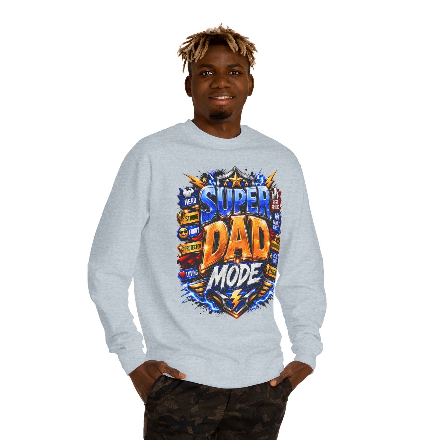 Super Dad Mode Sweatshirt – Father's Day Graphic Crewneck