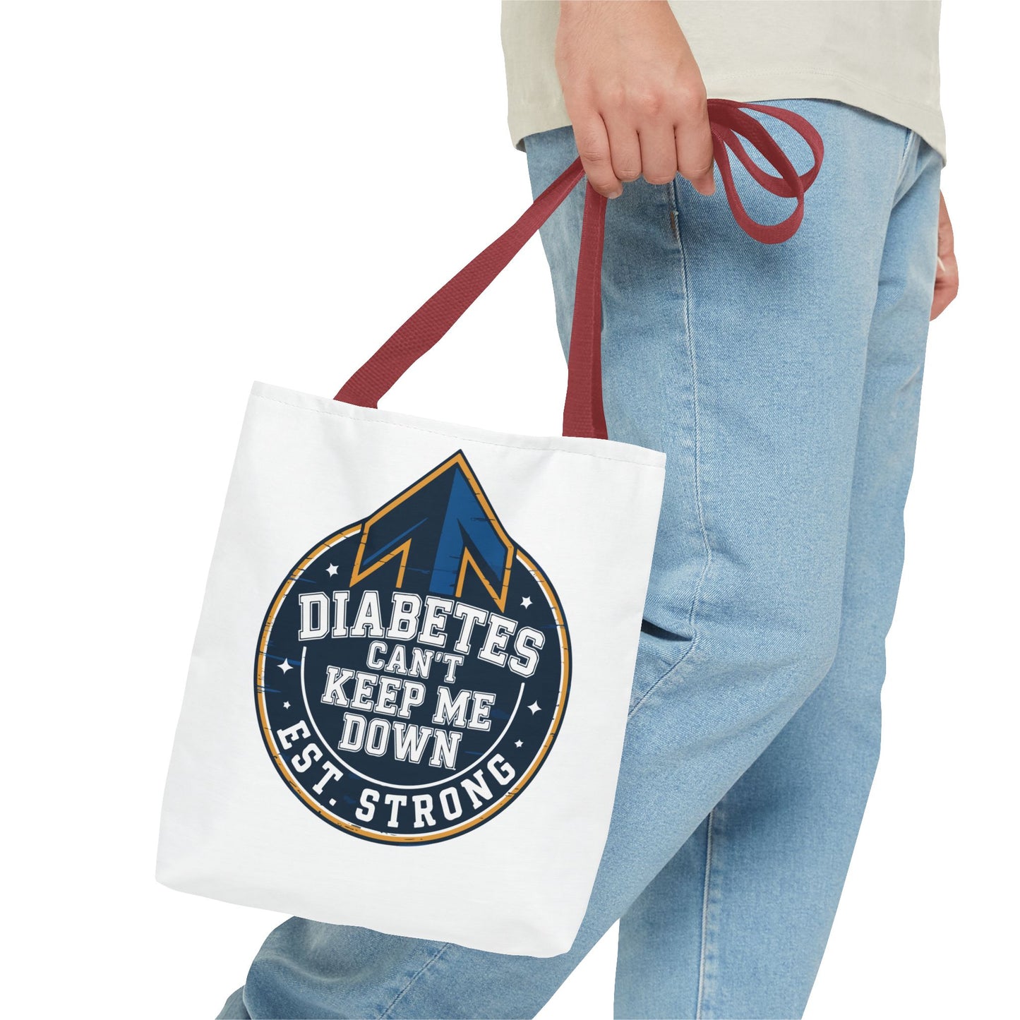 Diabetes Can't Keep Me Down Tote Bag — Inspirational Diabetes Awareness Shopper