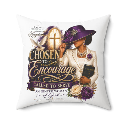 Christian Decorative Pillow — "Chosen to Encourage" Church Ladies Accent Pillow