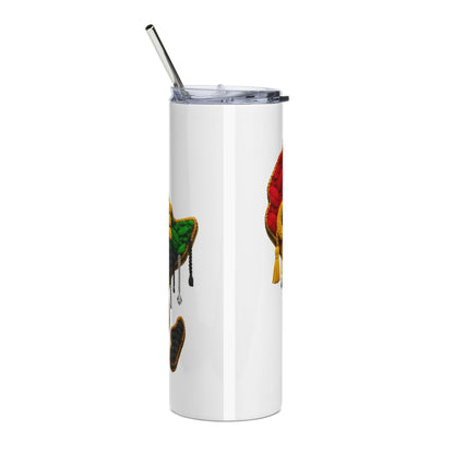 20oz Stainless Tumbler — 'Do It For The Culture' Rasta Knit Design