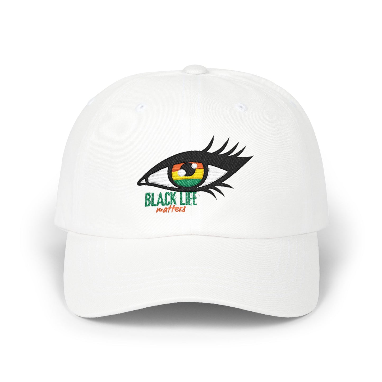 Dad Cap — Embroidered Eye "Black Life, Next Year" Dad Hat