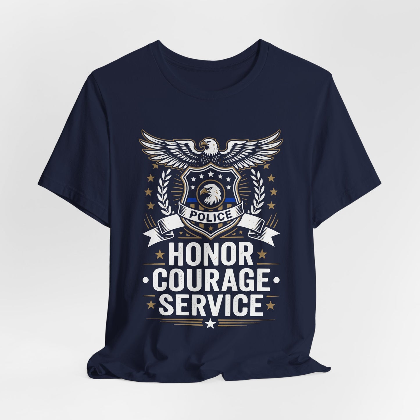 Police Honor Courage Service T-Shirt — Law Enforcement Tribute Tee
