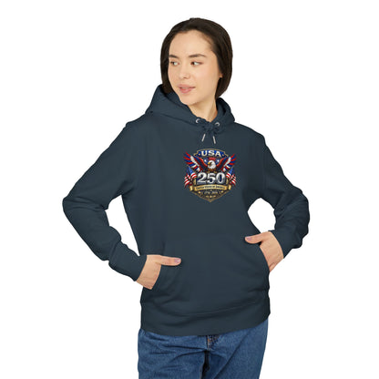 Patriotic USA 250th Anniversary Hoodie — Eagle Flag Emblem