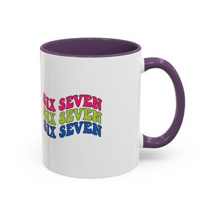 Six Seven Retro Accent Coffee Mug — Colorful 11/15oz Ceramic Tea Cup