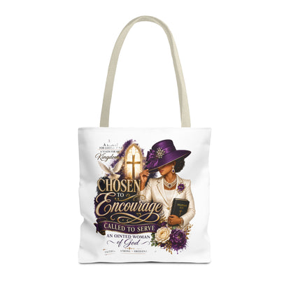 Christian Encourager Tote Bag — "Chosen to Encourage" Design