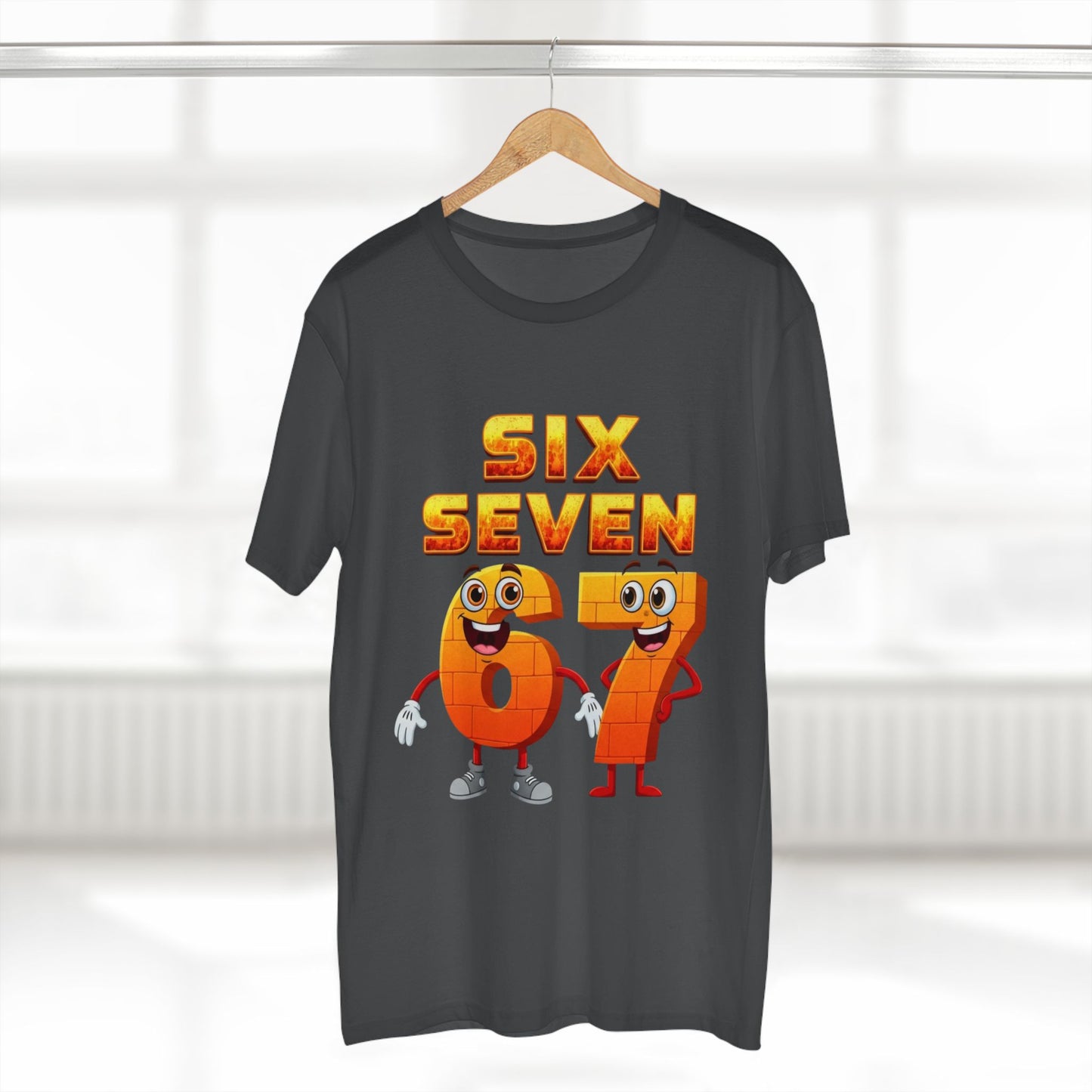 Six Seven 67 Cartoon Tee – Funny Number Graphic T-Shirt