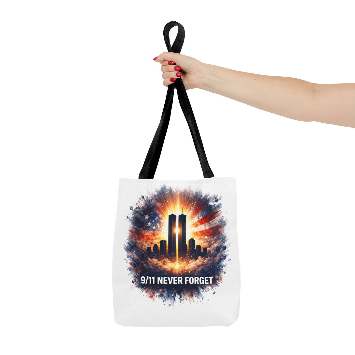 9/11 Never Forget Memorial Tote Bag — Twin Towers Tribute Tote