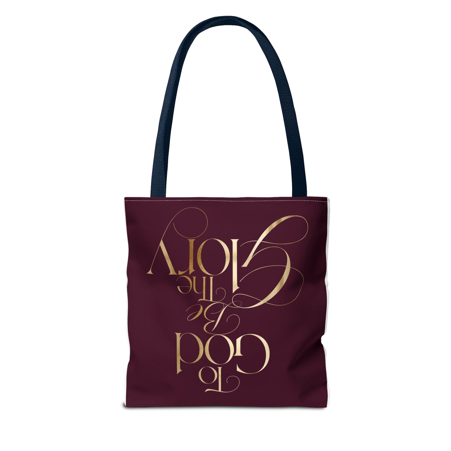 To God Be The Glory Burgundy Tote Bag — Inspirational Christian Scripture Tote