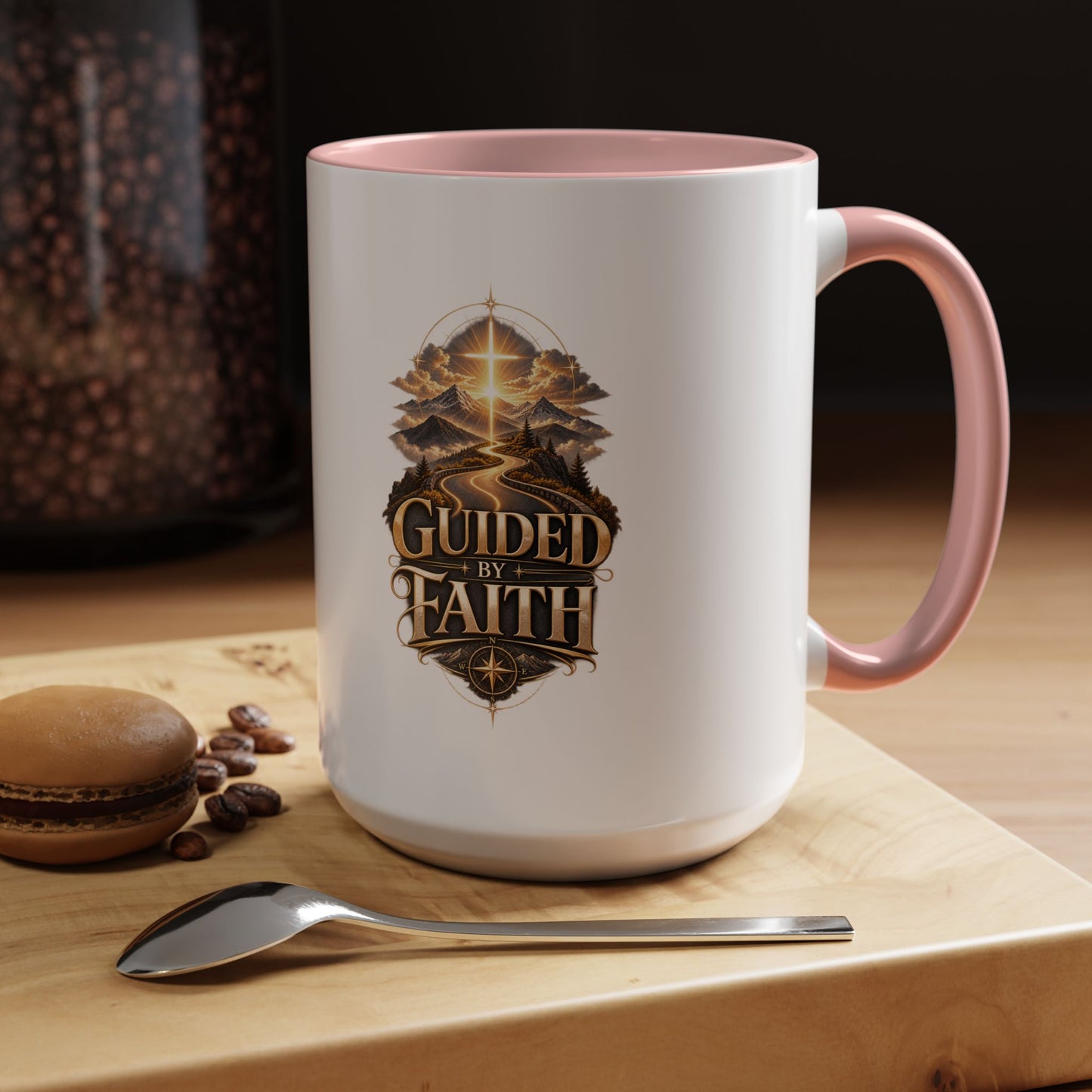 Guided by Faith Coffee Mug — Inspirational Christian Accent Mug (11/15oz)