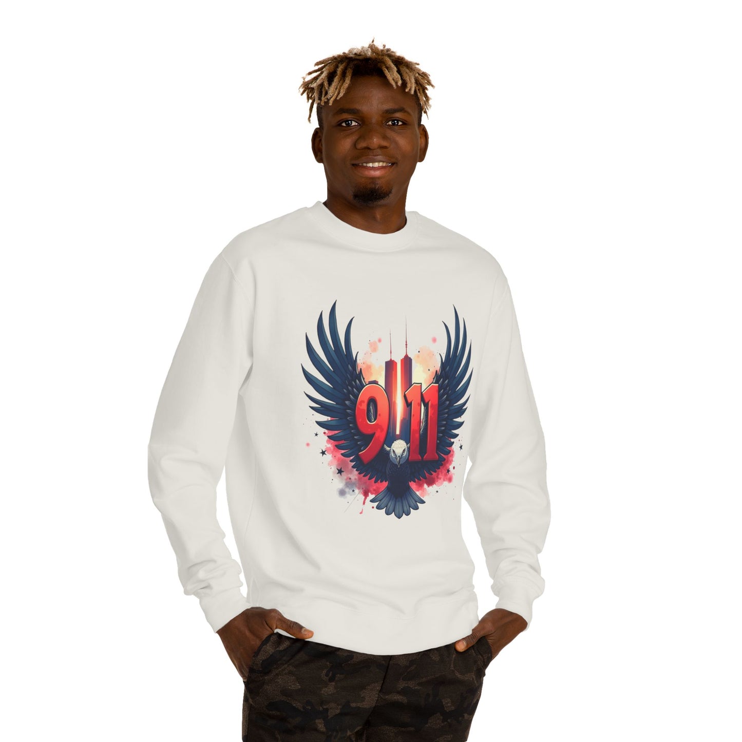 9/11 Memorial Sweatshirt – Eagle Wings Tribute Crewneck