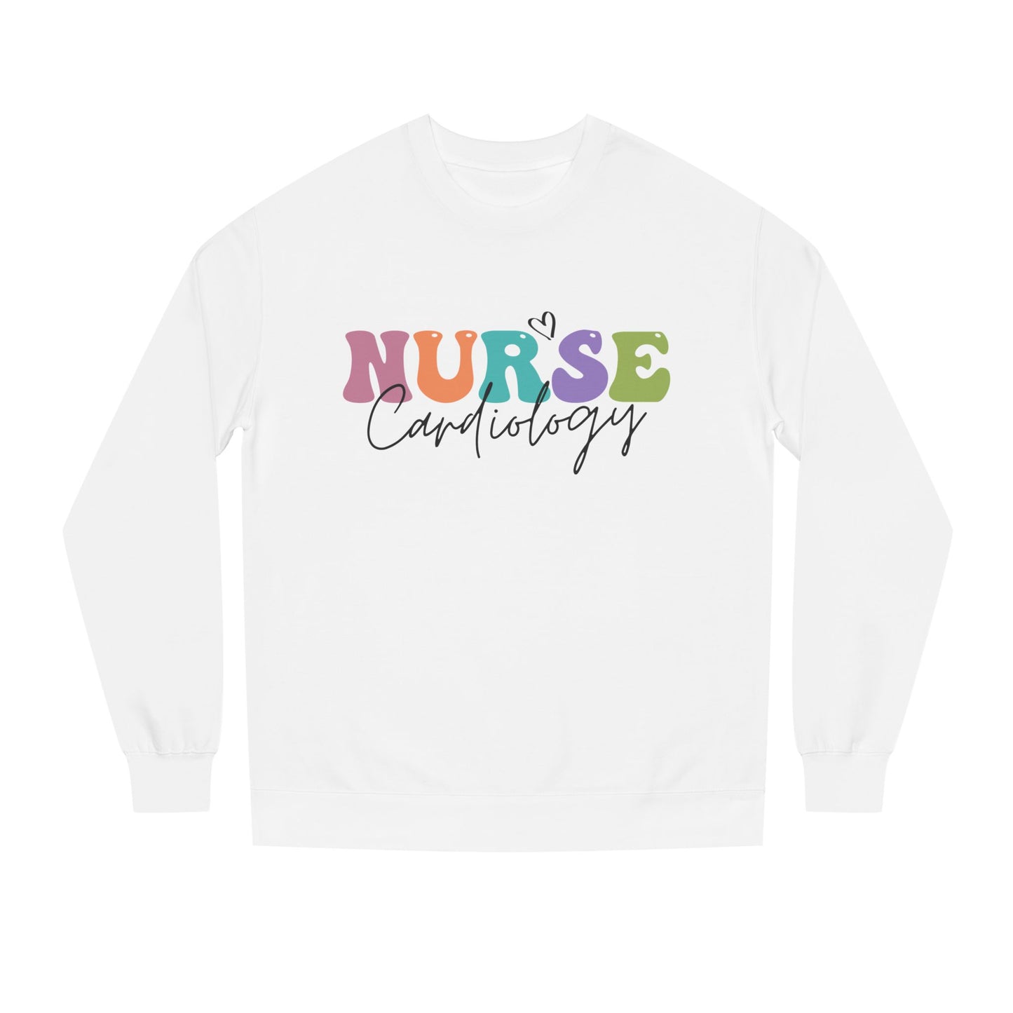 Cardiology Nurse Colorful Typography Crewneck Sweatshirt