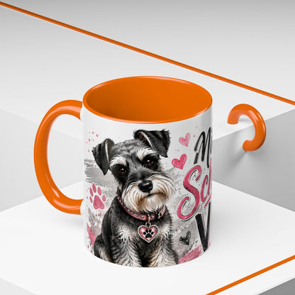 Miniature Schnauzer Vibes Accent Coffee Mug – 11/15oz