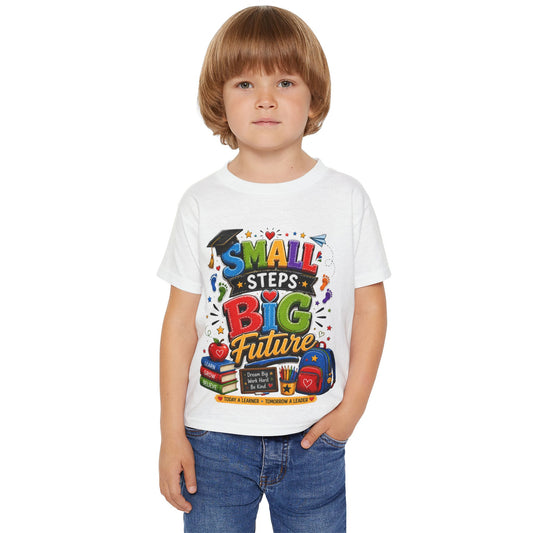 Toddler T-Shirt "Small Steps Big Future" Back-to-School Shirt