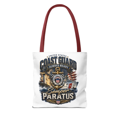 Coast Guard Semper Paratus Tote Bag – U.S. Coast Guard Patriotic Beach & Everyday Carry