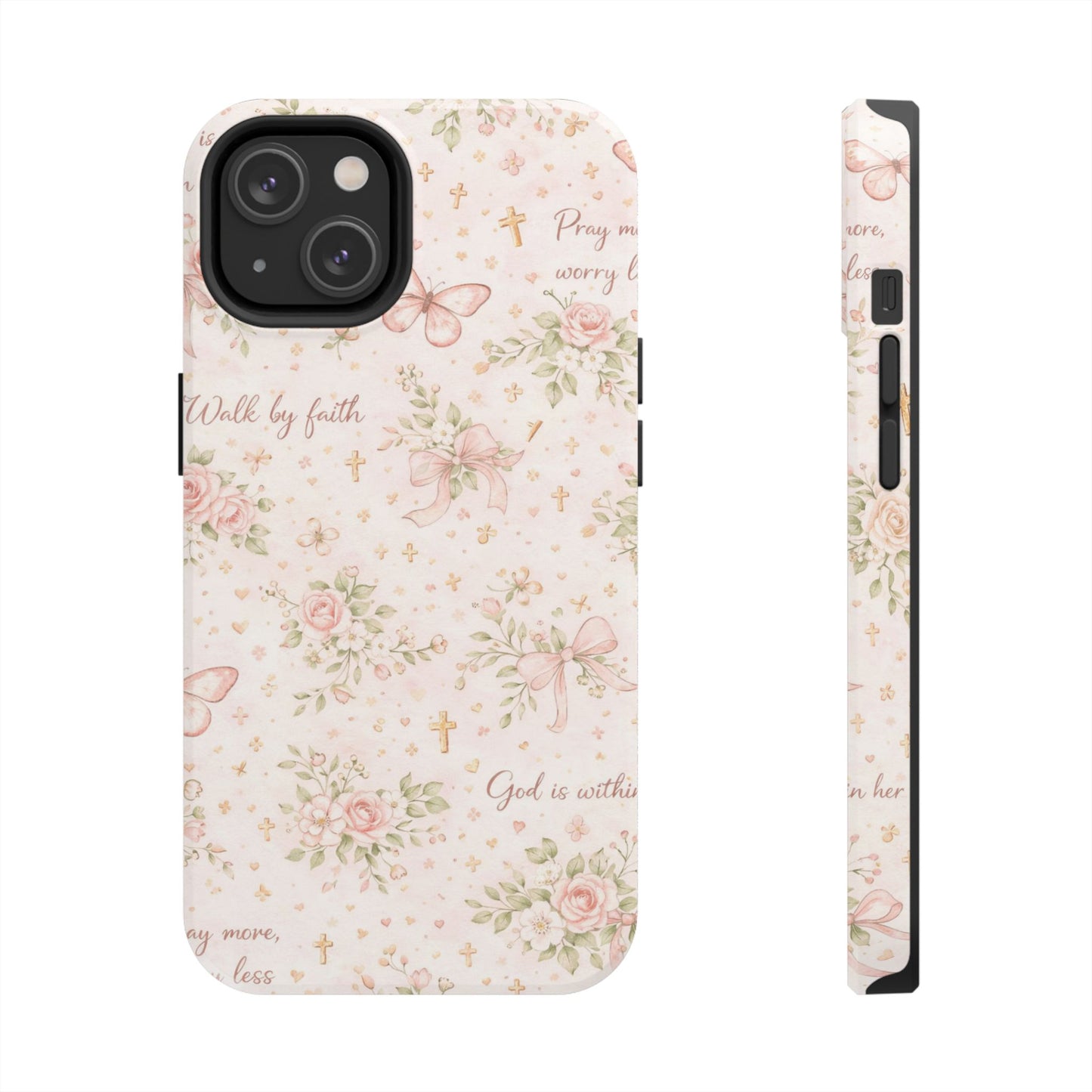Walk By Faith Phone Case | Christian Floral iPhone Case
