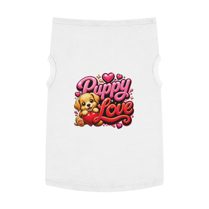 Puppy Love Pet Tank Top — Cute Puppy Heart Graphic Dog Shirt