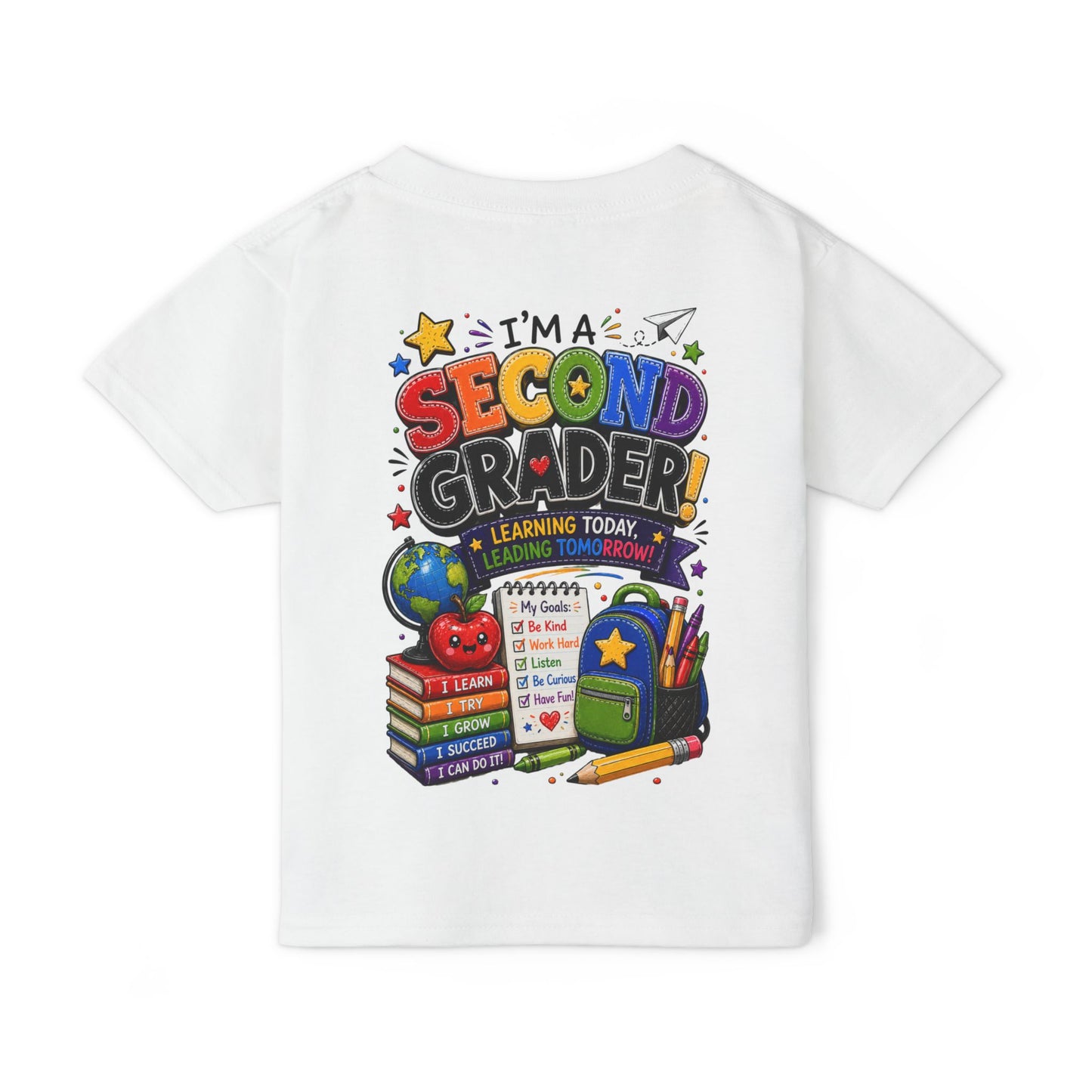 Second Grader Toddler T‑Shirt - "I'm a Second Grader" Back-to-School Cute Kids Tee