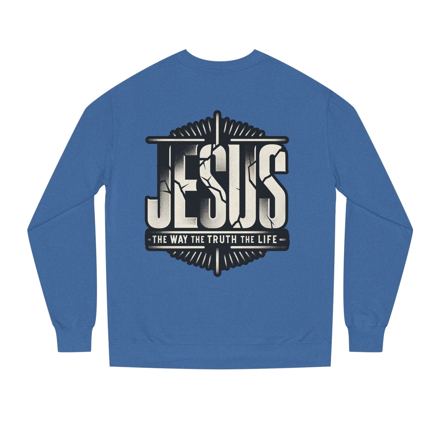 Jesus Graphic Sweatshirt — Vintage Religious Cross & Lamb Crewneck