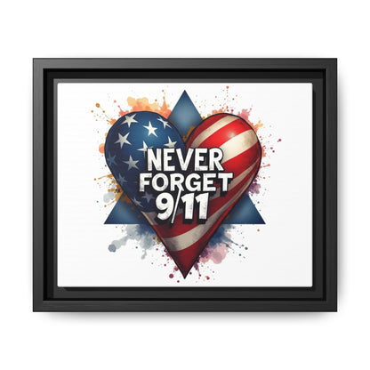 Never Forget 9/11 Framed Canvas Print