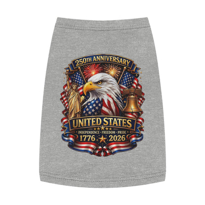 Patriotic Pet Tank Top – 250th Anniversary United States 1776-2026 Eagle Design