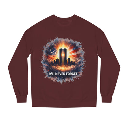 9/11 Never Forget Sweatshirt — World Trade Center Tribute Crewneck