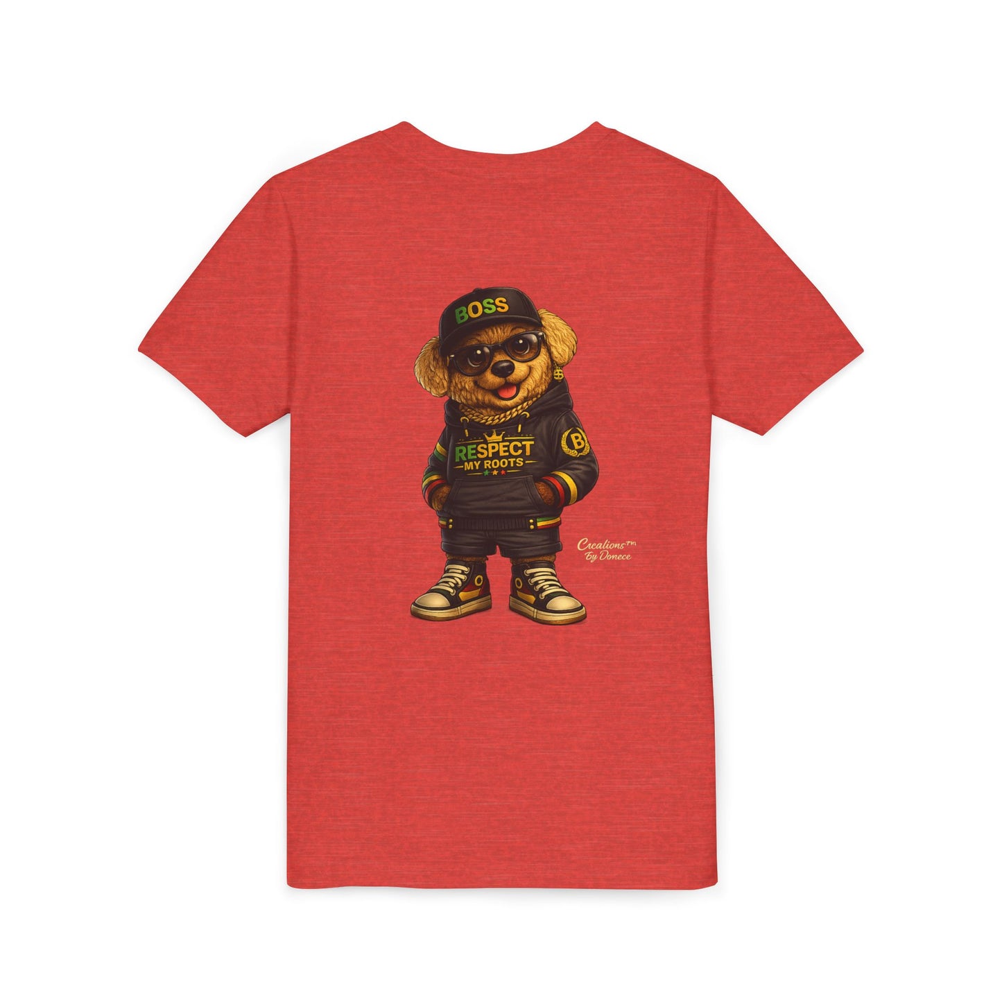 Kids Graphic Tee - 'Respect the Hustle' Teddy Bear Streetwear