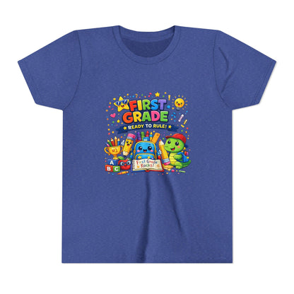 First Grade Youth T‑Shirt – "First Grade Ready to Rule" Cute Back-to-School Tee