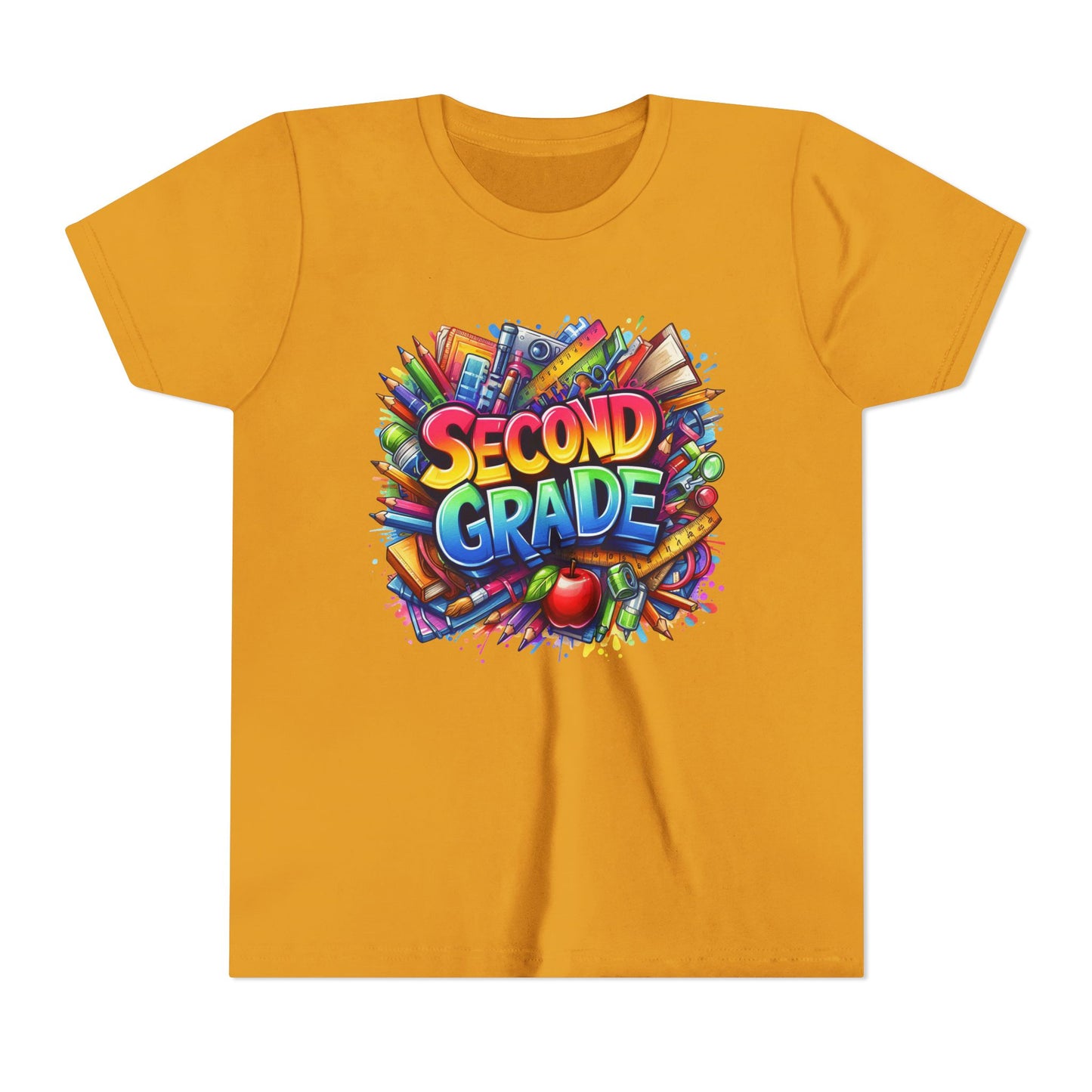 Second Grade Youth Tee — Colorful Back-to-School Kids T-Shirt