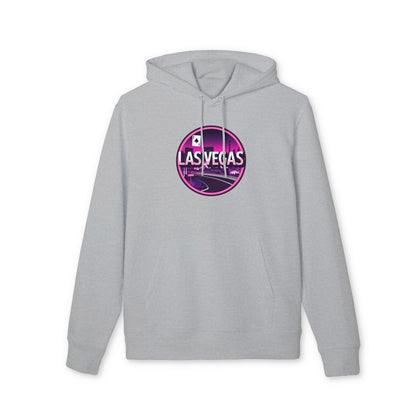 Las Vegas Neon Circle Hoodie — Retro Casino Skyline Pullover