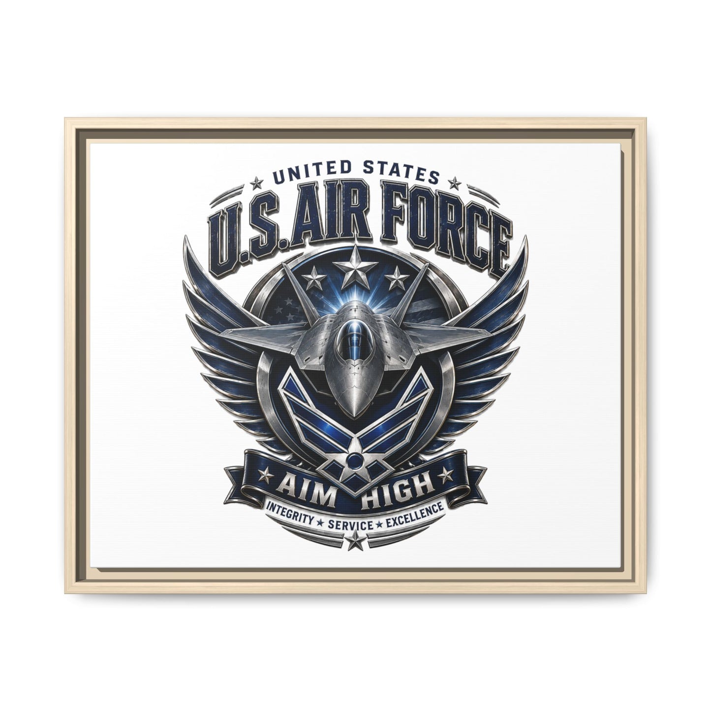 U.S. Air Force 'Aim High' Framed Canvas Print