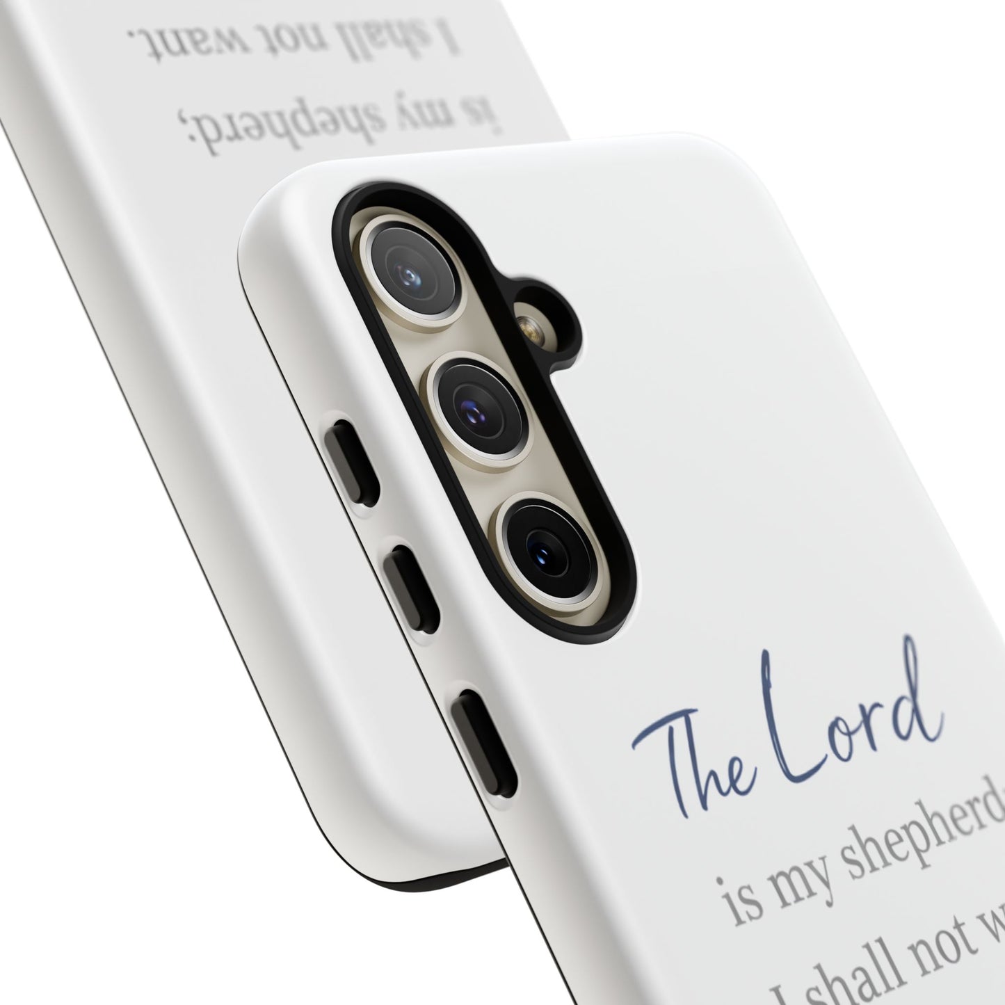 Psalm 23:1 Phone Case — "The Lord is my shepherd; I shall not want" Christian Protective Cover