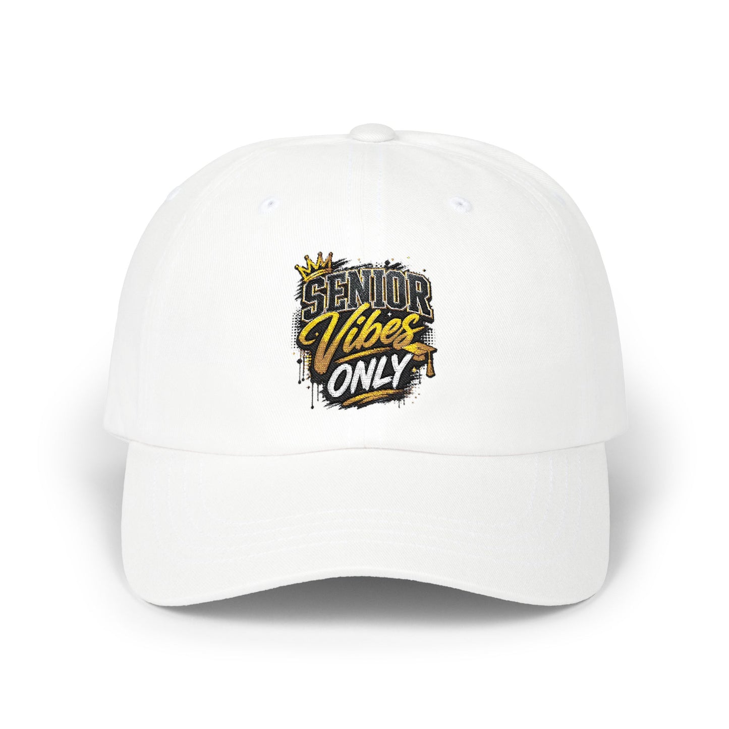 Dad Cap — "Senior Vibes Only" Embroidered Baseball Hat