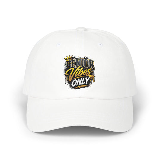 Dad Cap — "Senior Vibes Only" Embroidered Baseball Hat