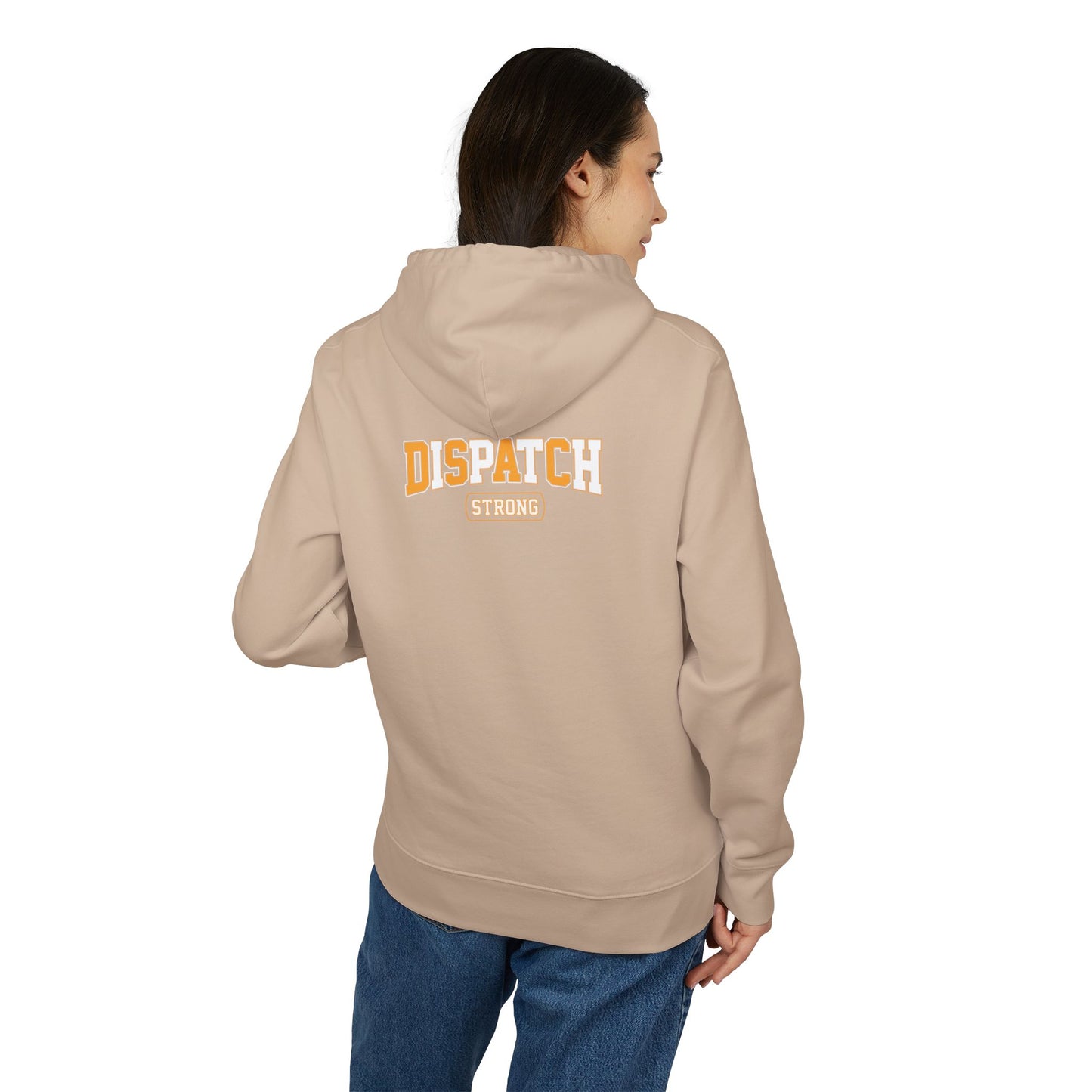 Dispatch Strong Hoodie — Retro Varsity Logo Pullover