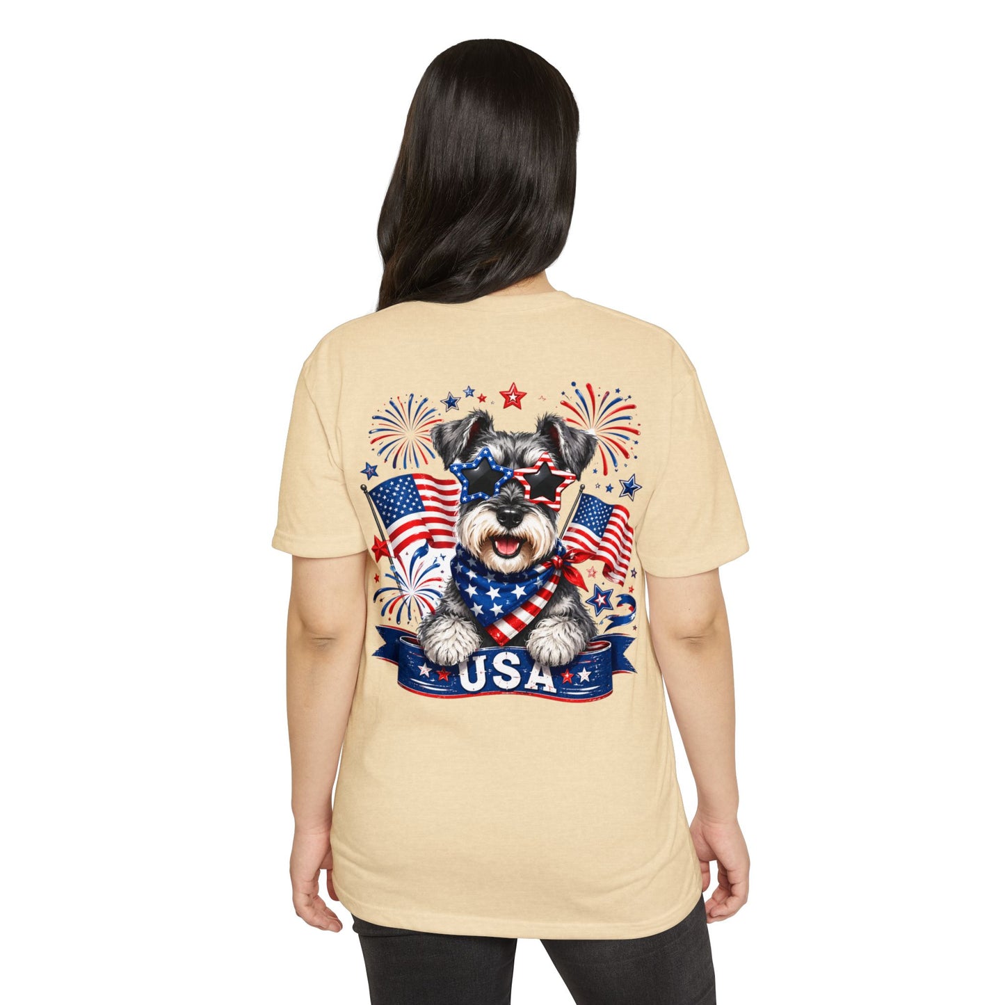Patriotic Schnauzer USA T-Shirt