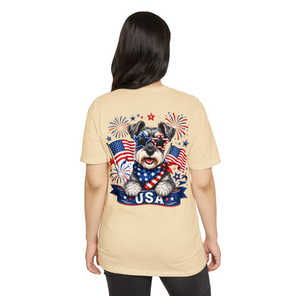 Patriotic Schnauzer USA T-Shirt