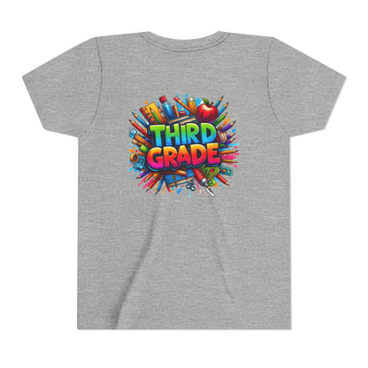 Third Grade Kids' T-Shirt – Colorful School Supplies Back-to-School Tee