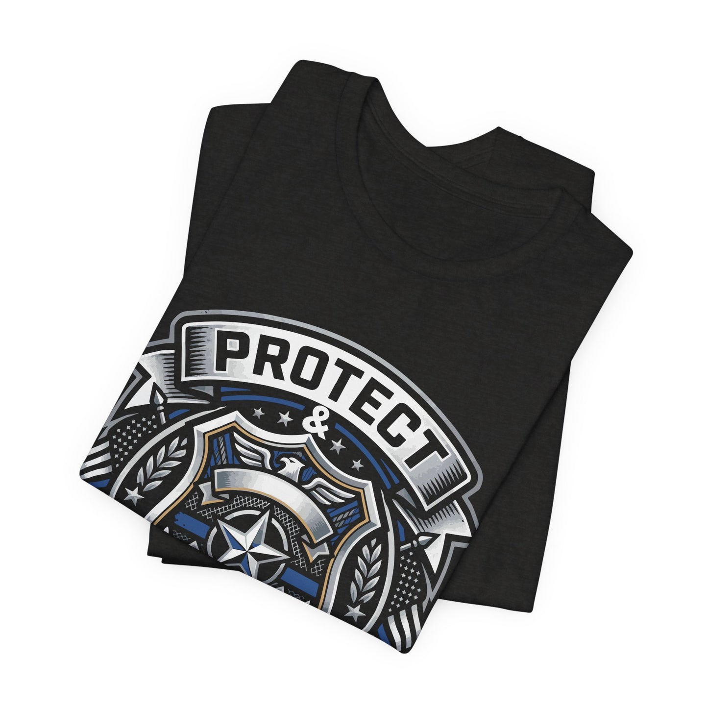 Protect & Serve T-Shirt — Police Badge Emblem Tee