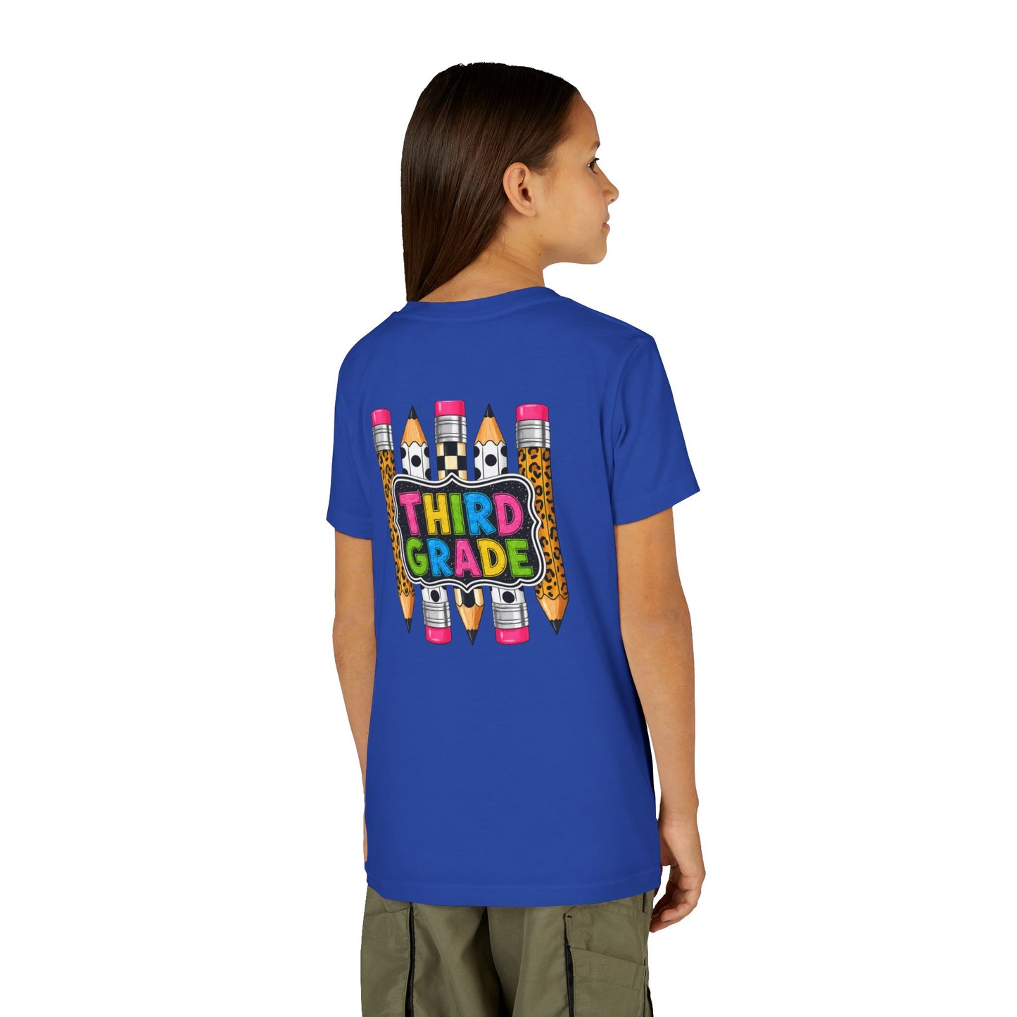 Third Grade Youth T-Shirt — Colorful Pencil Back-to-School Tee