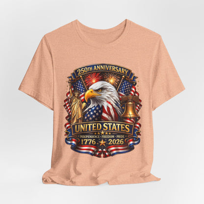 Independence 250th Eagle T-Shirt – United States 1776-2026 Centennial Graphic Tee