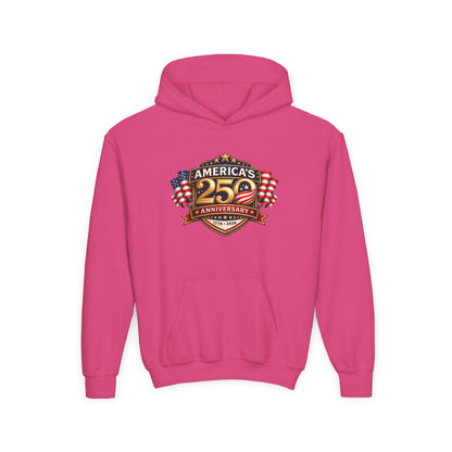 Youth Hoodie — "America's 250th Anniversary" Patriotic 1776-2026 Celebration Design