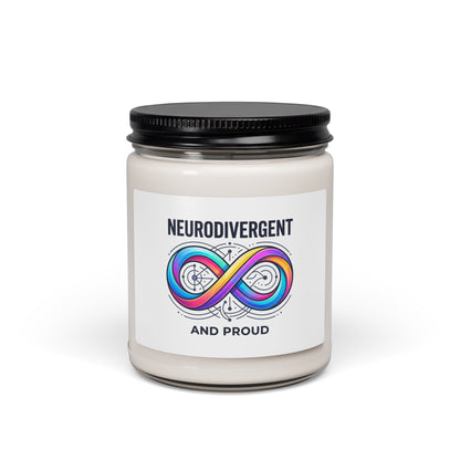 Neurodivergent and Proud Soy Candle | neurodiversity, autistic pride