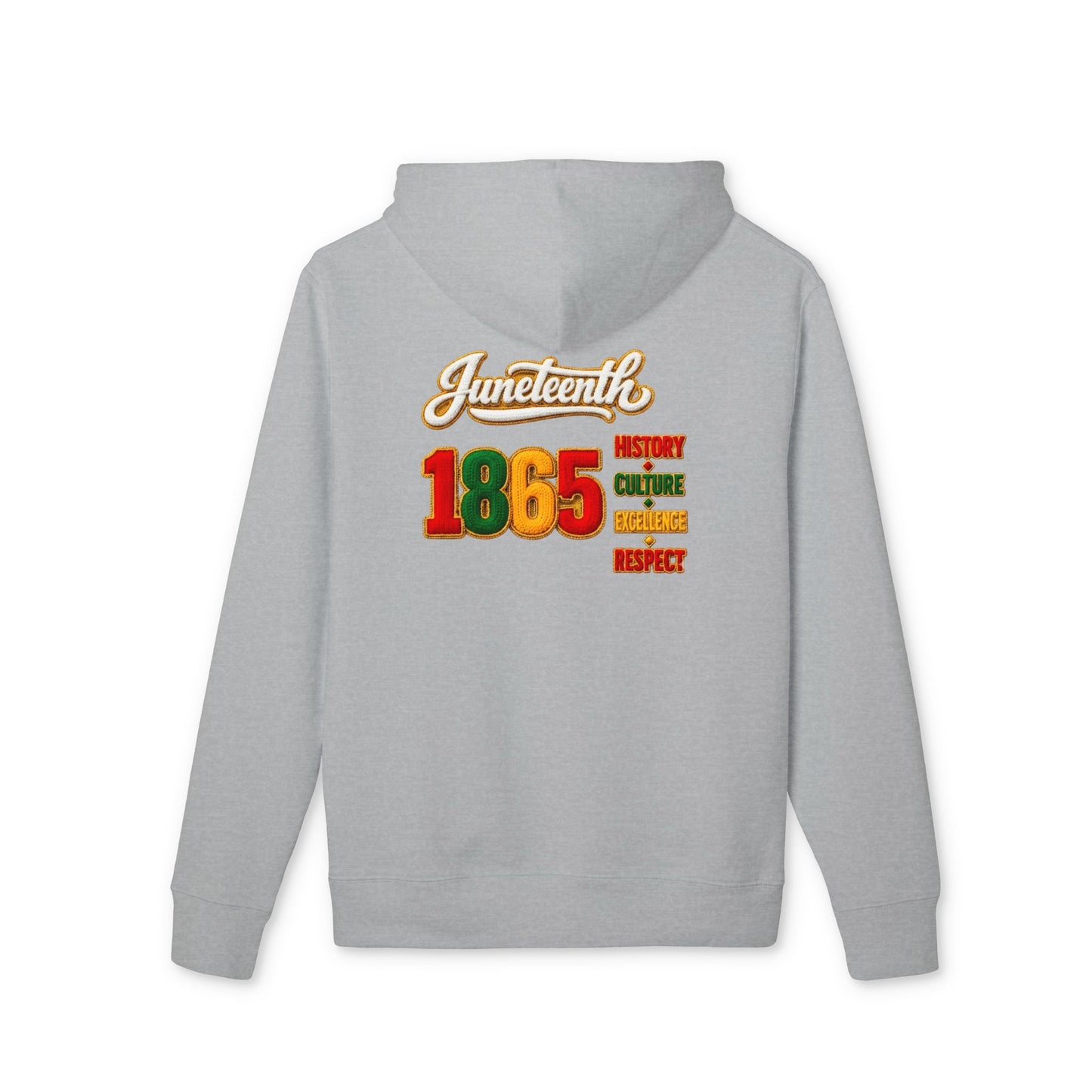 Juneteenth 1865 Hoodie — History, Courage, Resilience, Respect Pullover