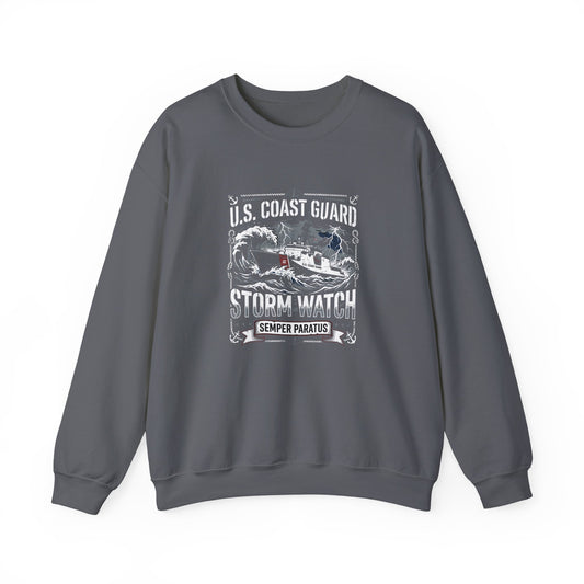 U.S. Coast Guard Storm Watch Semper Paratus  Sweatshirt