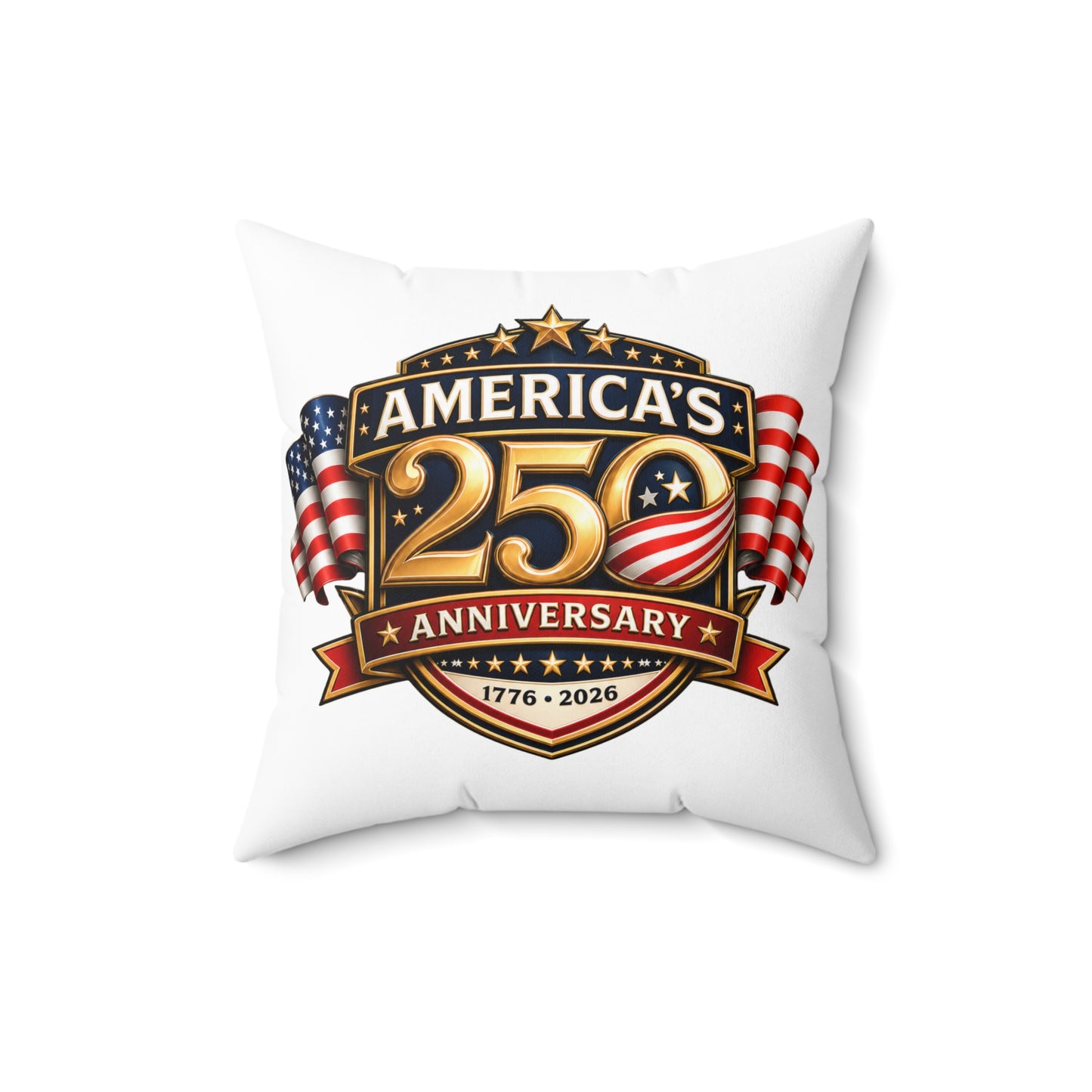 America's 250th Anniversary Throw Pillow — 1776-2026 Patriotic Decorative Cushion