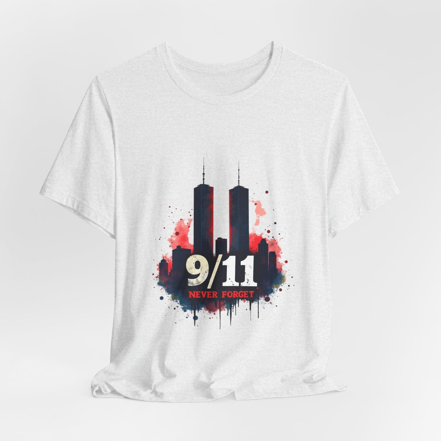 9/11 Never Forget T-Shirt — World Trade Center Memorial Tee