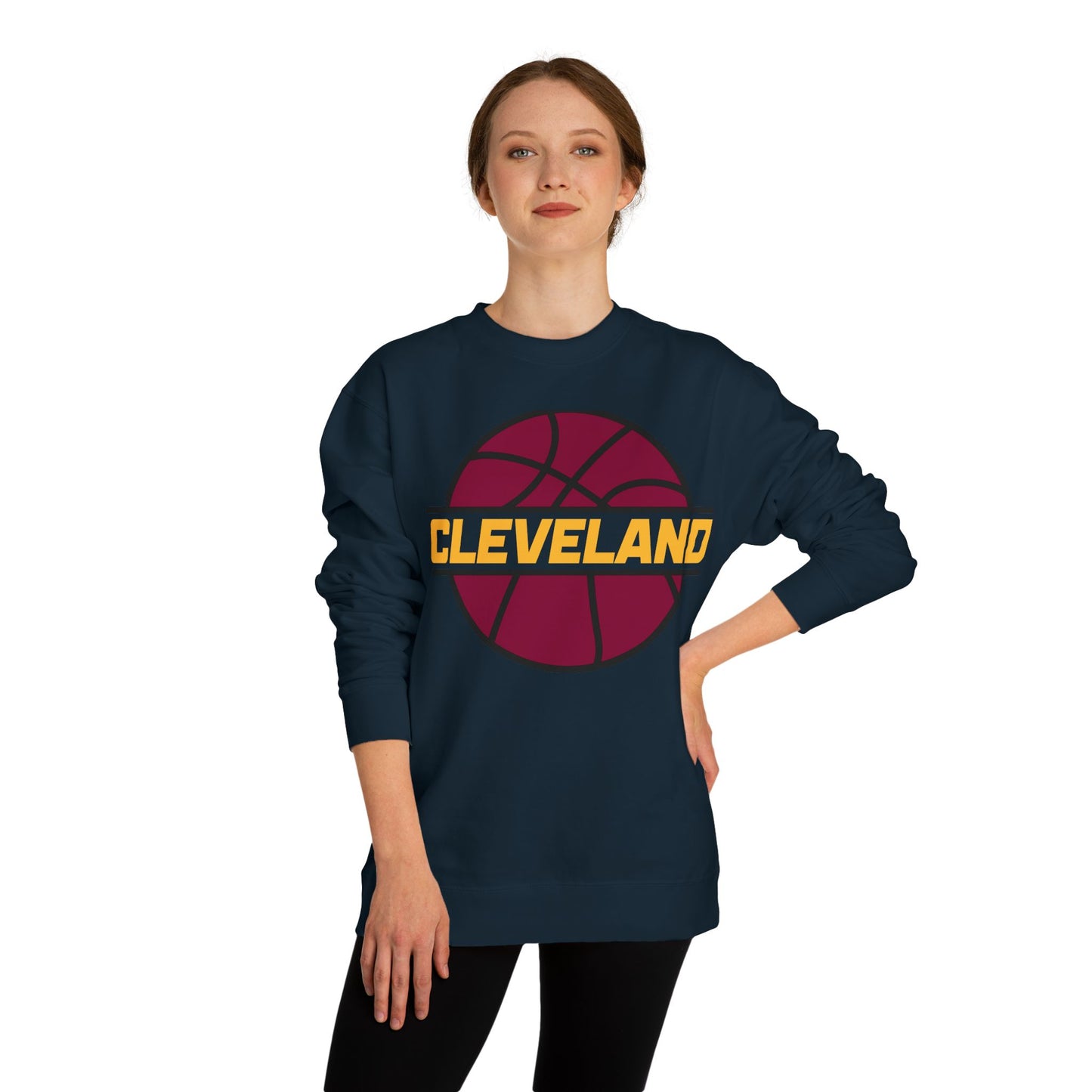 Cleveland Basketball Crewneck Sweatshirt — Retro Hoop Logo