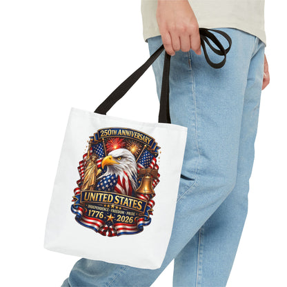 United States 250th Anniversary Tote Bag — Eagle & Flags 1776–2026